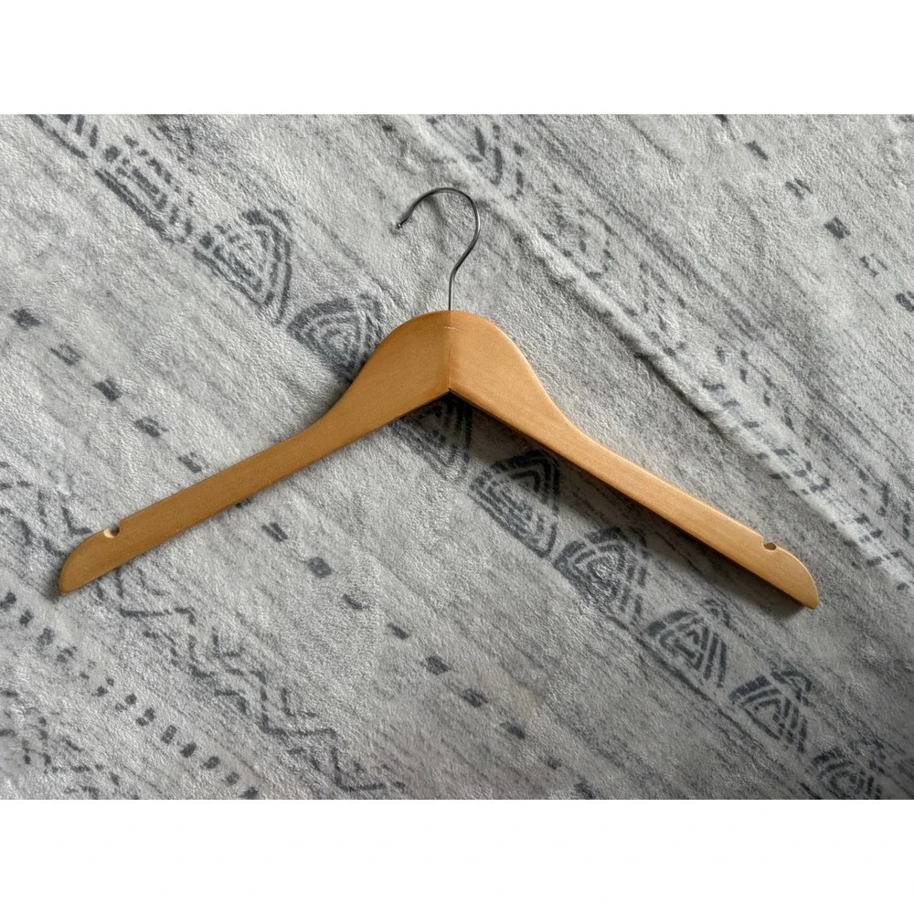 Lot of 5 Vintage Wooden Clothes Hangers Mixed Yugoslavia Taiwan Closet Storage